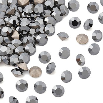 Preciosa&reg MAXIMA Crystal Round Stones, Czech Crystal, Dura Foiling, Round(431 11 615 Chaton), 23980 272 Hematite, SS39(8.15~8.4mm)