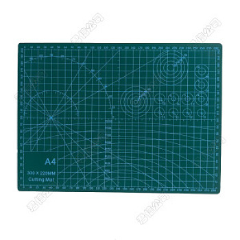 A4 Plastic Cutting Mat, Cutting Board, for Craft Art, Rectangle, Teal, 21x29.7cm