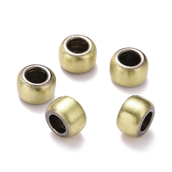 Tibetan Style Brass Beads, Cadmium Free & Lead Free, Rondelle, Brushed Antique Bronze, 6x3.5mm, Hole: 2.8mm