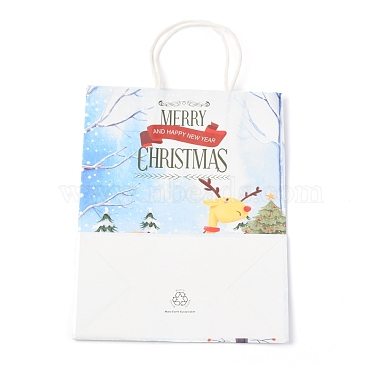 Christmas Theme Kraft Paper Bags(ABAG-H104-D07)-6