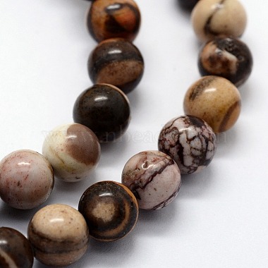 Natural Zebra Jasper Beads Strands(X-G-I199-10-6mm)-3