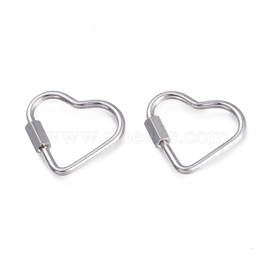 Stainless Steel Color Heart Stainless Steel Locking Carabiner