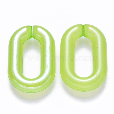GreenYellow Oval Acrylic Quick Link Connectors