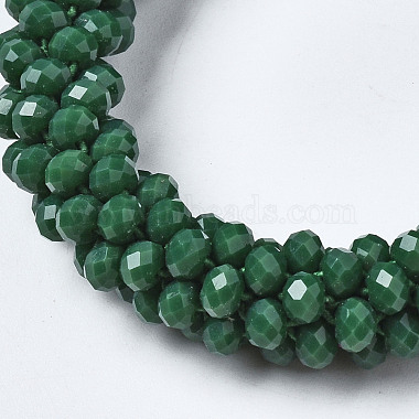 Faceted Opaque Glass Beads Stretch Bracelets(BJEW-S144-002E-02)-3
