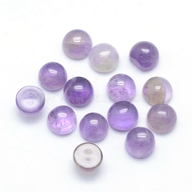 Natural Amethyst Cabochons(G-P393-R14-4mm)-1