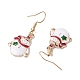 Christmas Theme Alloy Enamel Dangle Earrings(EJEW-JE05830-03)-4