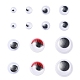 743 pièces boutons yeux écarquillés en plastique noir et blanc(KY-YW0001-12)-2