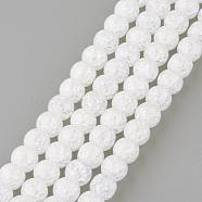Synthetic Crackle Quartz Beads Strands, Round, Clear, 10mm, Hole: 1mm, about 40pcs/strand, 15.7 inch(GLAA-S134-10mm-05)
