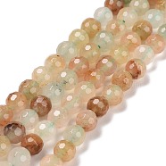 Natural Gemstone Beads Strands, Faceted(128 Facets), Round, 6.5mm, Hole: 1mm, about 60pcs/strand, 15.16''(38.5cm)(G-E571-09A)