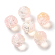Transparent Glass Beads, Cube, Pink, 12x12x12mm, Hole: 1.4mm(GLAA-A012-02G)