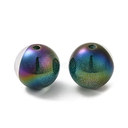 Two Tone Resin Beads, Round, Colorful, 16x15.5mm, Hole: 2.5mm(RESI-Z015-02D)