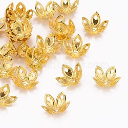 Golden Iron Flower Bead Caps, Fancy Bead Caps, 18mmx8mm, hole: 2mm, about 120pcs/50g(X-E054Y-G)