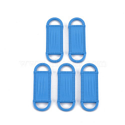 Spray Painted Alloy Link Connectors, Cadmium Free & Lead Free, Surgical Mask, Dodger Blue, 28x10x2mm, Hole: 7x3mm(PALLOY-S135-034B-RS)