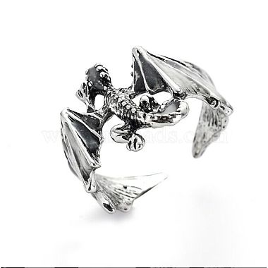 anillo de puño abierto con dragón esmaltado de luminarias(DRAG-PW0001-63AS-02)-2