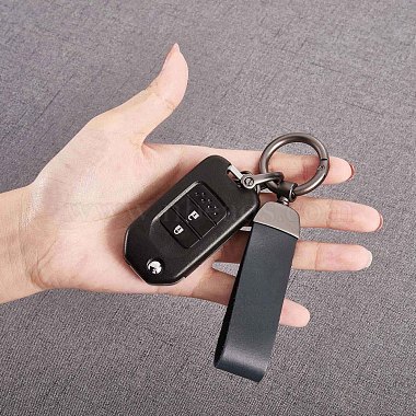 Genuine Leather Car Key Keychain(JX273D)-6