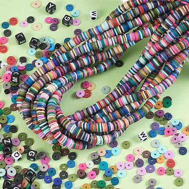10 Strands Eco-Friendly Handmade Polymer Clay Beads Strands(CLAY-SZ0001-62B)-3