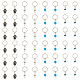 Natural White Shell & Natural Turquoise & Alloy & Resin Evil Eye Dreadlocks Beads(PALLOY-AB00065)-1
