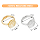 20Pcs 2 Colors Adjustable Brass Sieve Ring Settings(KK-HY0003-21)-2