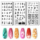 Stainless Steel DIY Nail Art Templates(MRMJ-WH0092-009)-1