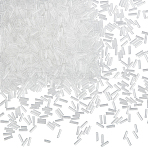 3000Pcs Glass Bugle Beads, Round Hole Seed Beads, Clear, 6x1.8mm, Hole: 0.6mm(SEED-PA0001-87)