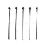 304 Stainless Steel Ball Head pins, 30x0.7mm, 21 Gauge, Head: 2mm(STAS-R051-30mm)