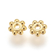 Tibetan Style Alloy Daisy Spacer Beads, Cadmium Free & Lead Free, Flower, Golden, 4x1.5mm, Hole: 1mm(K08SK011)