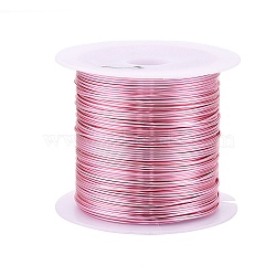 Copper Craft Wire Copper Beading Wire, Long-Lasting Plated, Pink, 22 Gauge, 0.6mm, about 59.05 Feet(18m)/roll(CWIR-F001-P-0.6mm)