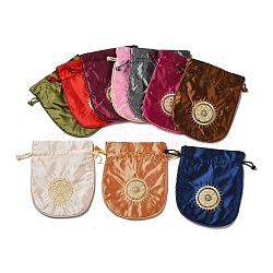 Satin Pouch bag, Jewelry Gift Bags, Mixed Color, 15x12.5x0.2cm(ABAG-D006-02)