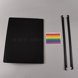 PP Plastic 13-Pocket Expanding File Folder, Rainbow Tab Organizer with Label Stickers for Documents, Black, 331x263x13mm(PL-JOY9DB8-01A)