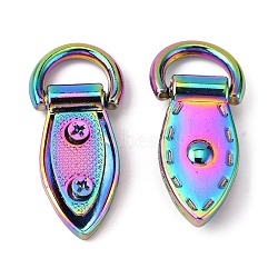 Rainbow Color Zinc Alloy Suspension Clasps, for Bag Accessories, 35mm, Inner Diameter: 6x10.5mm(FIND-WH0044-32M)