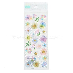 Flower Pattern Epoxy Resin Sticker, for Scrapbooking, Travel Diary Craft, Thistle, 200x75mm(DIY-A017-04A)