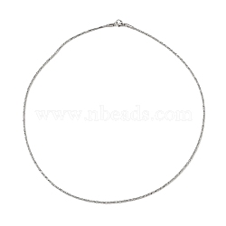 10Pcs 304 Stainless Steel Diamond Cut Snake Chain Necklaces Set, Stainless Steel Color, 22.05 inch(56cm)(NJEW-K254-03P)