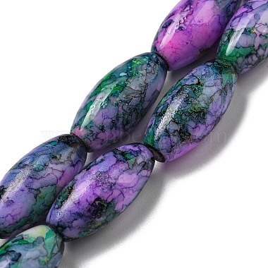 Baking Painted Glass Beads Strands(DGLA-S115-22x10-S17)-2