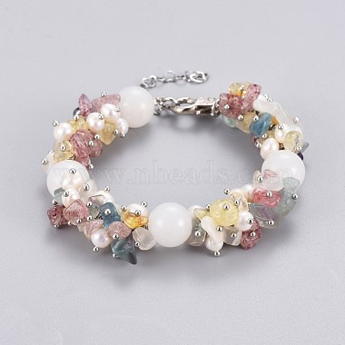 Mixed Color White Jade Bracelets