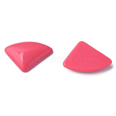 Deep Pink Triangle Acrylic Cabochons