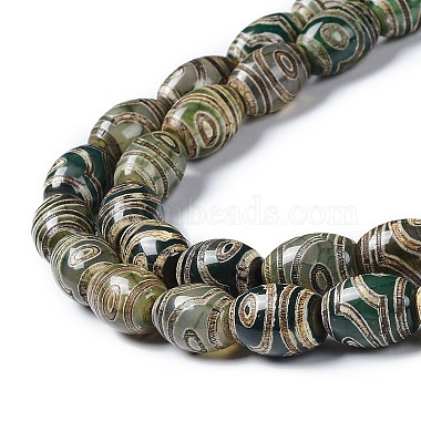 Tibetan Style dZi Beads Strands(TDZI-E005-01A)-3