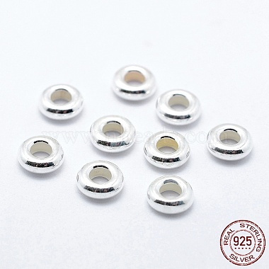 Silver Rondelle Sterling Silver Beads