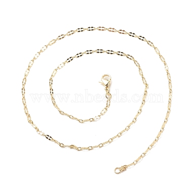 Collier de chaînes à maillons ovales en laiton pour femme(NJEW-P265-23G)-2