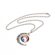 Glass Religion Fairy with Crescent Moon Pendant Necklace(NJEW-P270-01A)-2