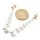 Shell Pearl Long Tassel Dangle Stud Earrings(EJEW-TA00242)-3