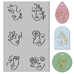 Laserable Rubber, for Stamp Engraving Machines DIY Crafts, Face, 100x65x3mm(DIY-WH0650-002)