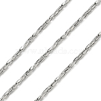 Handmade 304 Stainless Steel Boston Link Chains, Unwelded, with Spool, Stainless Steel Color, 4.5x2.5mm(STAS-F341-07P)
