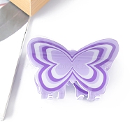 Butterfly PVC Claw Hair Clips, Hair Accessories for Women & Girls, Plum, 68x46x55mm(PW-WG60625-03)