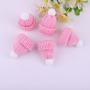 Polyester Doll Woolen Hat, for Accessories Decorate Doll, Pink, 60x43x12.5mm(DOLL-PW0001-194F)