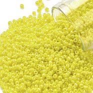 TOHO Round Seed Beads, Japanese Seed Beads, (402) Opaque AB Dandelion, 11/0, 2.2mm, Hole: 0.8mm, about 1103pcs/10g(X-SEED-TR11-0402)