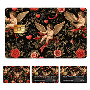 Plastic Waterproof Card Stickers, Self-adhesion Card Skin for Bank Card Decor, Rectangle, Cupid, 140x190mm(STIC-WH0032-321)