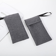 Nylon Foaming Nets, Soap Saver Mesh Bag, Double Layer Bubble Foam Nets, for Body Facial Cleaning, Dark Gray, 20x12cm(PW-WG28956-01)