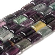 Natural Fluorite Beads Strands, Retangle, 18~18.2x13~13.5x6~6.5mm, Hole: 1~1.2mm, about 21pcs/strand, 14.84''~14.96''(37.7~38cm)(G-Z047-A01-02)