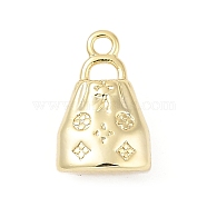 Brass Pendants, Bag Charms, Real 18K Gold Plated, 12.5x8.5x6.5mm, Hole: 1.2mm(KK-U054-01G-04)