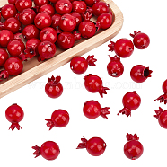 Mini Foam Imitation Pomegranate, Artificial Fruit, for Dollhouse Accessories Pretending Prop Decorations, Dark Red, 26~30x17.5~18.5mm(DJEW-WH0038-31)